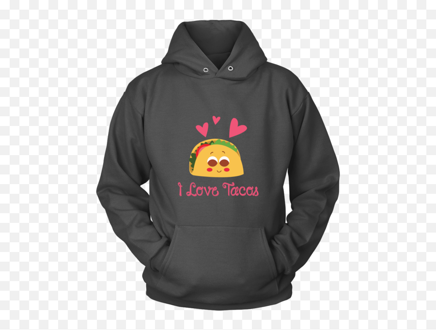 Taco Mexican I Love Tacos Unisex Hoodie - Hoodie Emoji,Pink Taco Emoticon