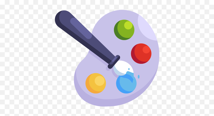 Palette Color Paint Painting Colors - Color Painting Icon Emoji,Painting Palette Emoticon