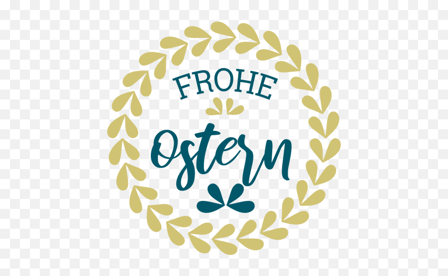 Vector Transparente Png Y Svg De Frohe Ostern Wreath Lettering - Language Emoji,Emoticon Gloriosa