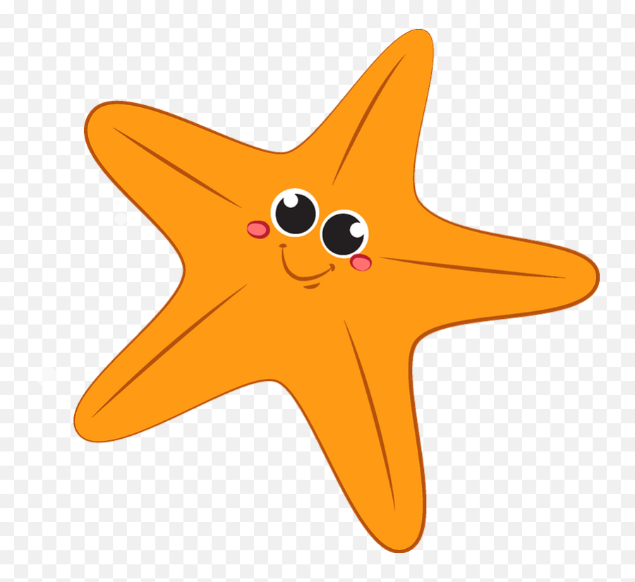 Starfish Clipart - Orange Starfish Clipart Emoji,Starfish Emoticon For Facebook