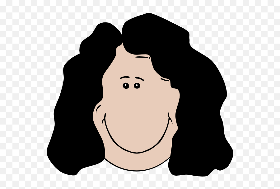 Smiley Clipart Woman Smiley Woman Transparent Free For - Dark Hair Clipart Emoji,Seductive Face Emoji