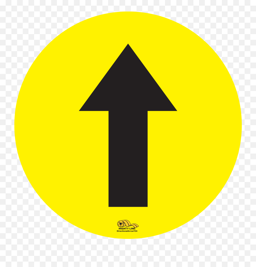 Directional Arrow Yellow Floor Sign - Floor Marking Emoji,Diagonal Arrow Emoji