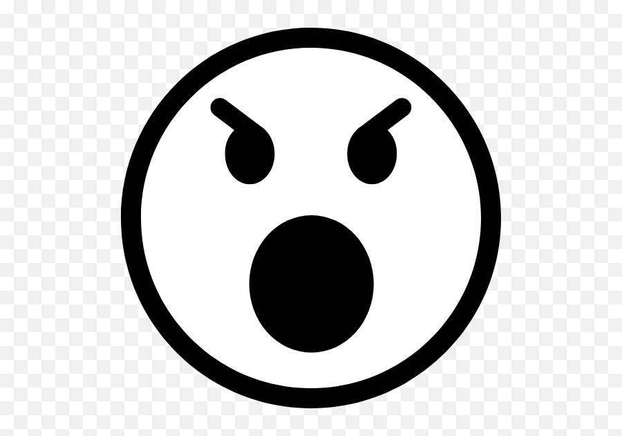 Angry Smiley Face Graphic - Dot Emoji,Angry Face Emoji