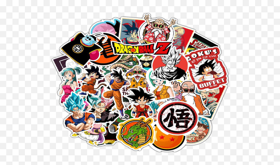 Anime Stickers - Awesome Anime Stickers Art Handmade Pieces Kid Goku Emoji,Emoji Office Supplies