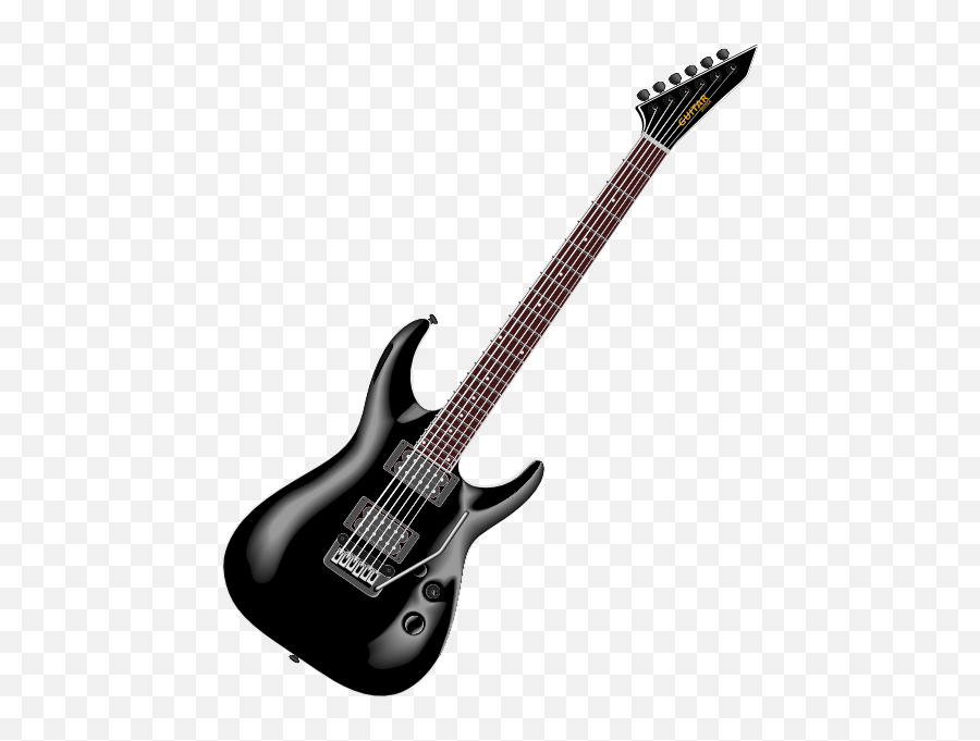 Black And White Guitar Clipart Clipartwiz 2 - Clipartix Transparent Background Cartoon Guitar Png Emoji,Guitar Superman Emoji