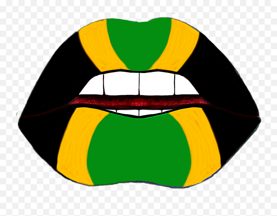 Lips Lips Levres Bouche Sticker - Jamaican Drawings Emoji,Jamaican Flag Emoji