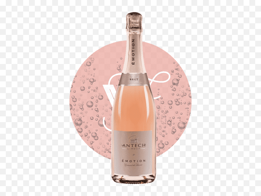 Cuvée Emotion Rosé Brut Millésimé 2017 - Sparkly Emoji,Antech Limoux Emotion 2013