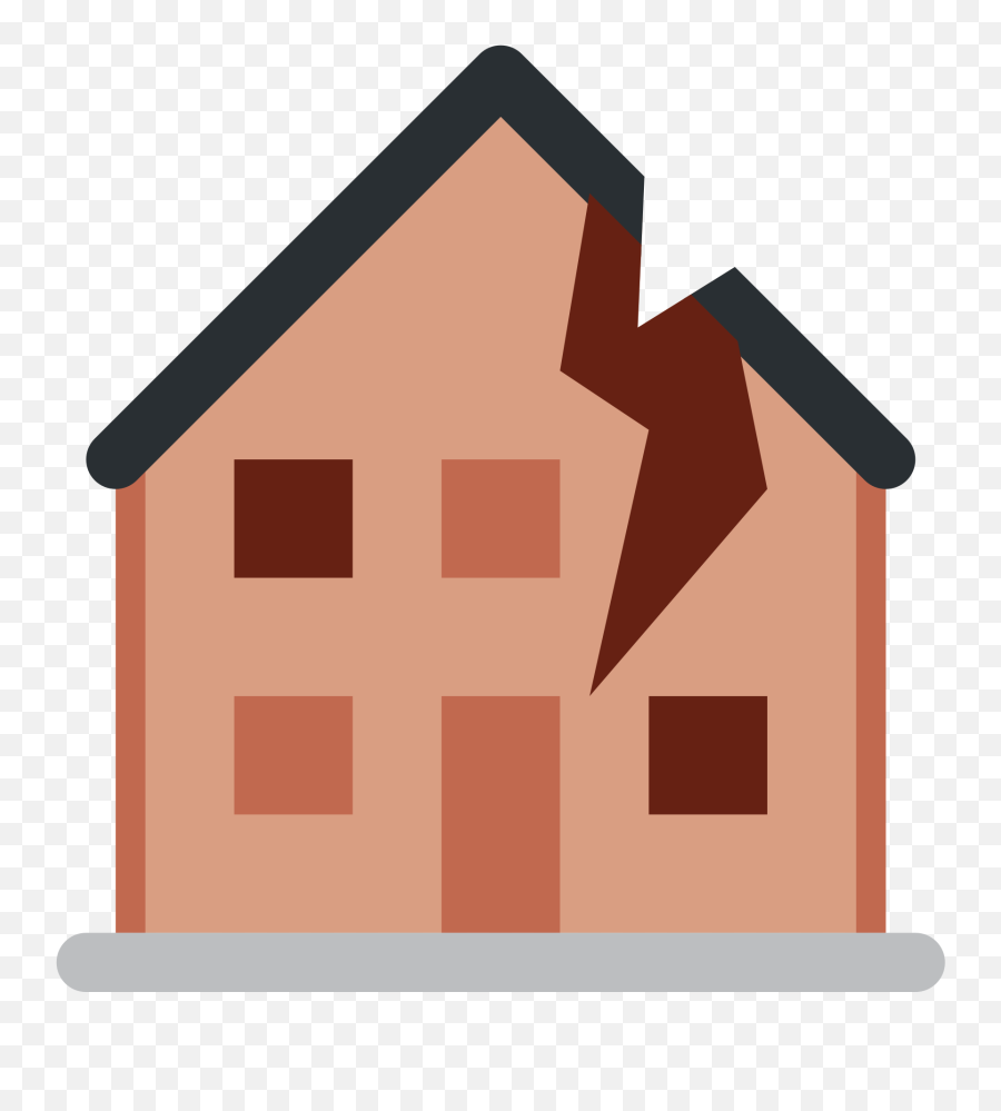 Derelict House Emoji - Broken House Clipart Transparent,Trap House Emoji