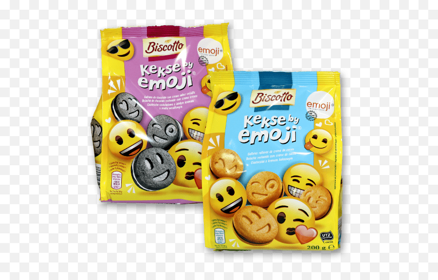 Multipromos - Biscotto Emoji Bolachas Recheadas Happy,Brownie Emoji