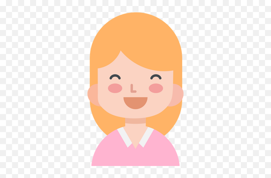 Free Happy Girl Icon Of Flat Style - Available In Svg Png Happy Emoji,Blonde Girl Hug Emoticon