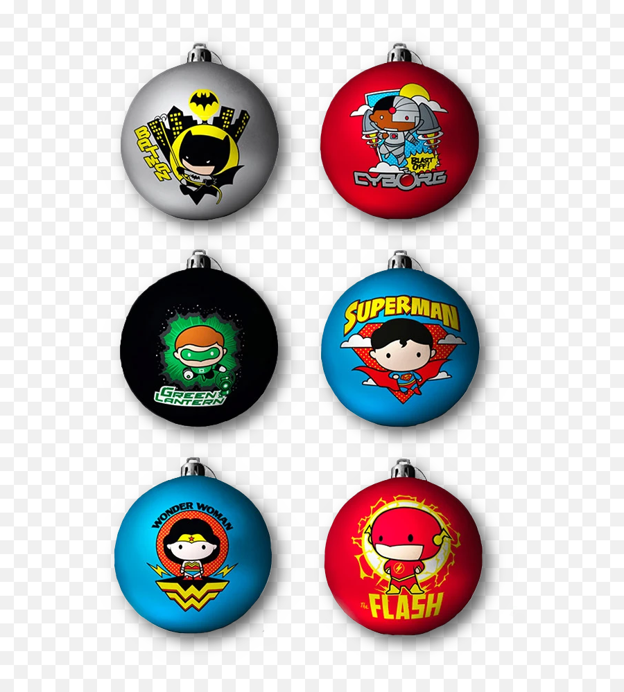 Dc Comics Justice League 6 Pack Baubles - Language Emoji,League Of Legends Emoticons