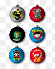 Dc Comics Justice League 6 Pack Baubles - Language Emoji,League Of Legends Emoticons