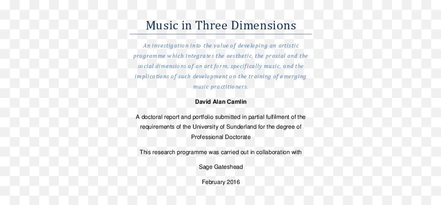 Pdf Music In Three Dimensions David A Camlin - Academiaedu Document Emoji,Emotion Abillty