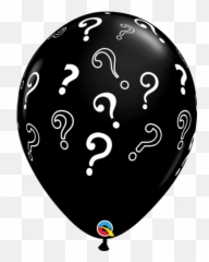 Per Latex Balloons - Ballon With Question Mark Emoji,Facebook Black Balloon Emoji