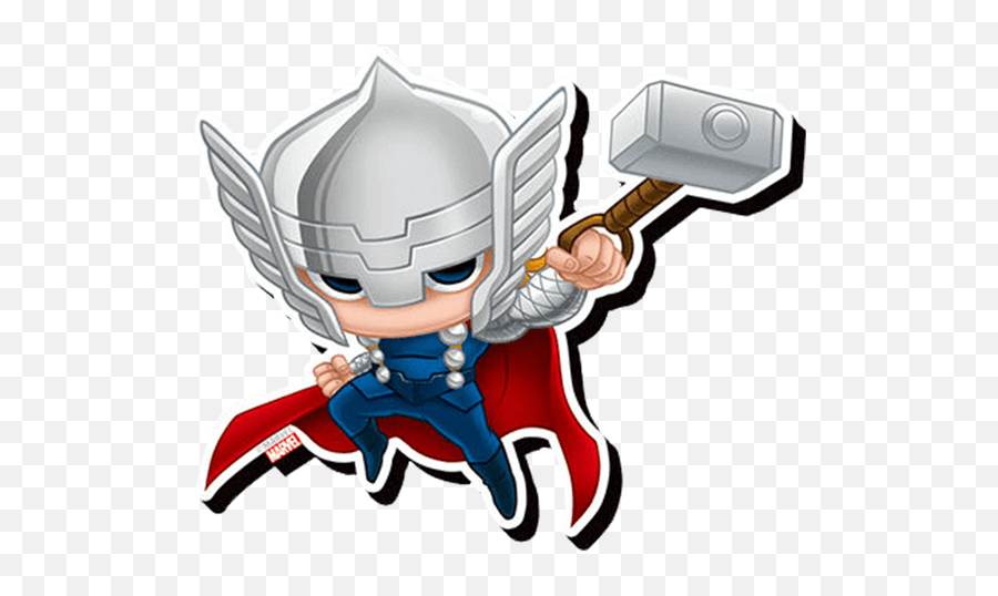 Download Captain Chimichanga America - Thor Chibi Emoji,Mjolnir Facebook Emoticon