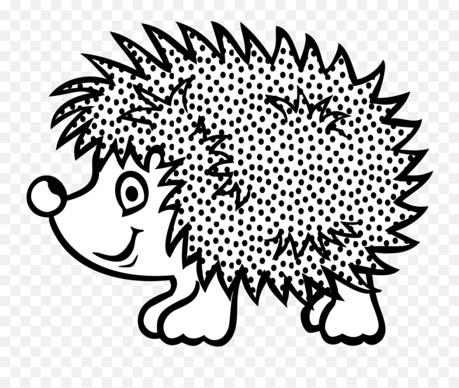 Openclipart - Baby Hedgehog Black And White Clipart Emoji,Huiro’s Llama Emoticons