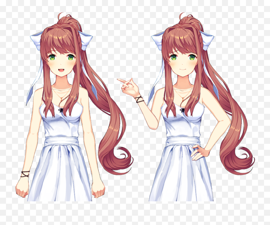 Casual Monika Edited Sprites Ddlc Emoji,Deviantart Emoticon Plz