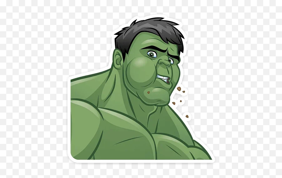 Telegram Sticker 4 From Collection - Hulk Emoji,Hulk Smash Emoticon On Bttv