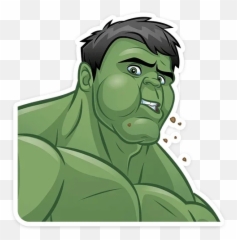 Telegram Sticker 4 From Collection - Hulk Emoji,Hulk Smash Emoticon On Bttv