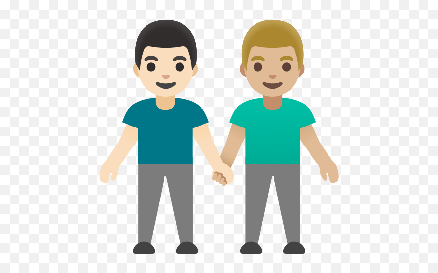 Dois Homens Apertando As Mãos Com Tom - Many People Holding Hands Cartoon Png Emoji,Pensivae Emoji