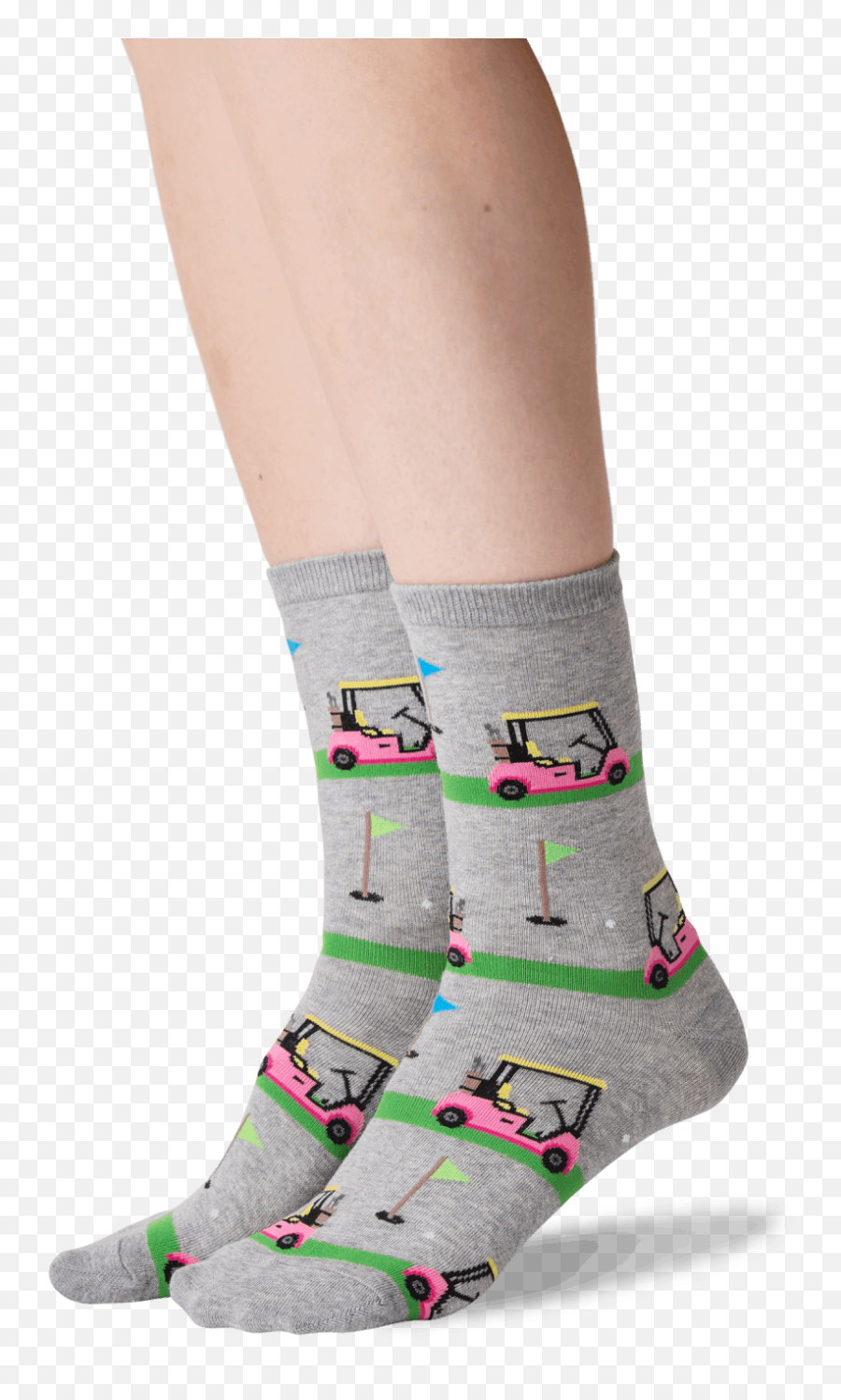 Womens Golf Cart Crew Socks - For Teen Emoji,Golf Cart Emoji