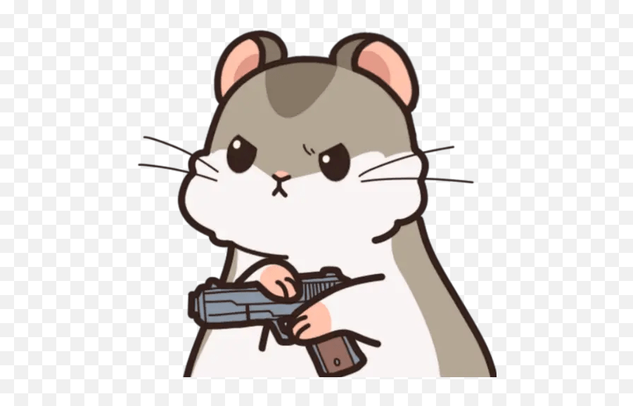 Seba The Hamster Emoji,Holding Gun Emojis