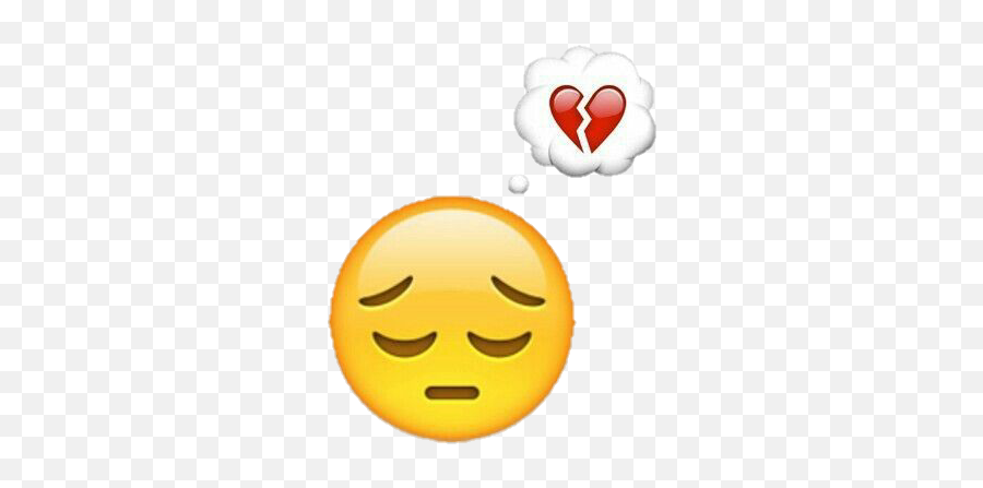 Sad Triste Heard Sticker By Bruna Cavalheiro Emoji,Emoticon Triste Png