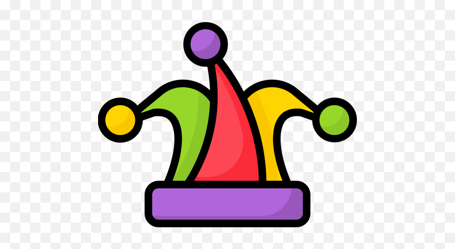Jester Hat Icon Of Colored Outline Style - Available In Svg Clip Art Emoji,Mardi Gras Emoji