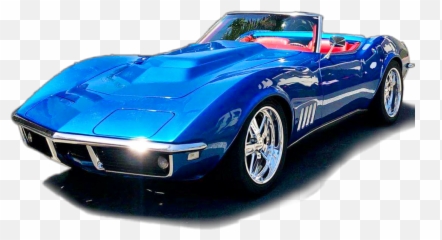 Corvette Car Cabrio Blue Sticker - Automotive Paint Emoji,Corvette Emoji