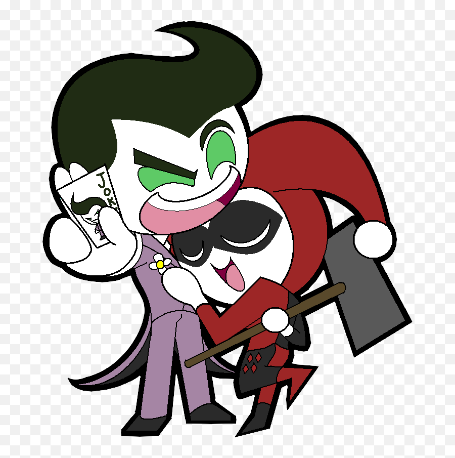 Joker Clipart Temerity Joker Temerity Transparent Free For - Harley Quinn Y Joker Chibi Emoji,Batman Joker Emoji