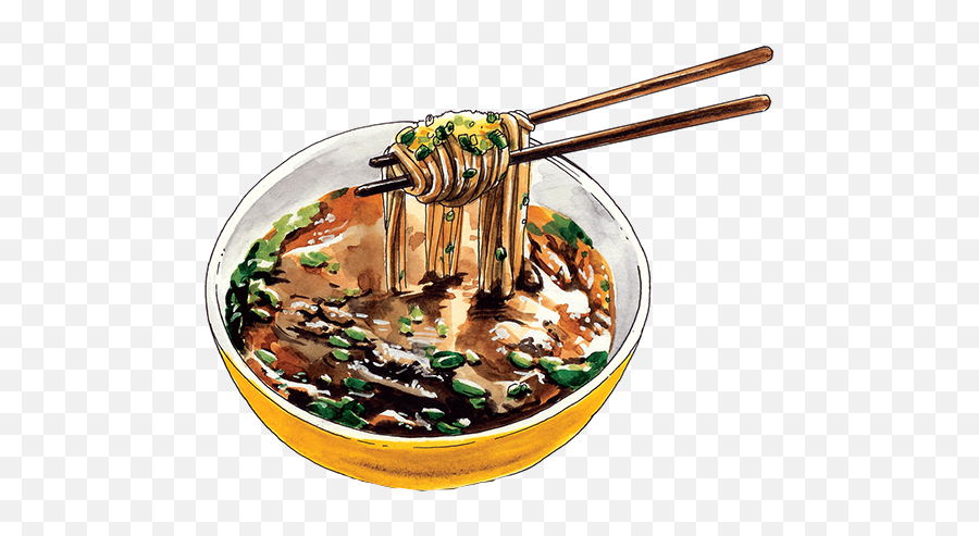 Noodles Soup Asian Food Chopsticks - Japanese Food Illustration Emoji,Asian Food Emoji