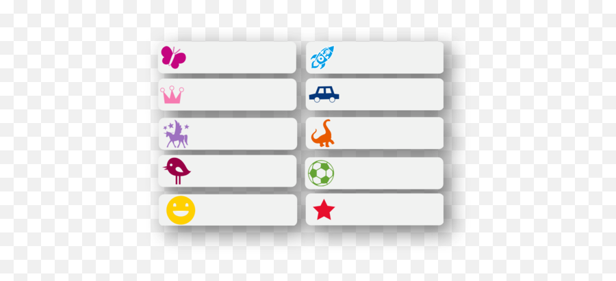 Labels - Vertical Emoji,Emoji Name Labels