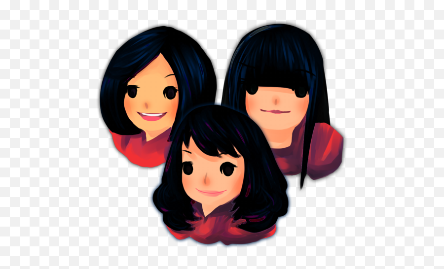 Three Girls Icon Artificial Girl Iconset Teekatas - 3 Girls Icon Emoji,Magnifier Girl Emoji