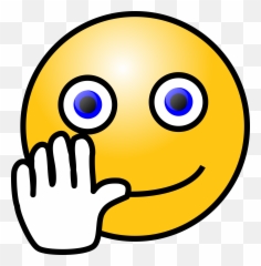 Smiley Face Waving Goodbye - Transparent Wave Bye Gif Emoji,Hand Wave Emoji