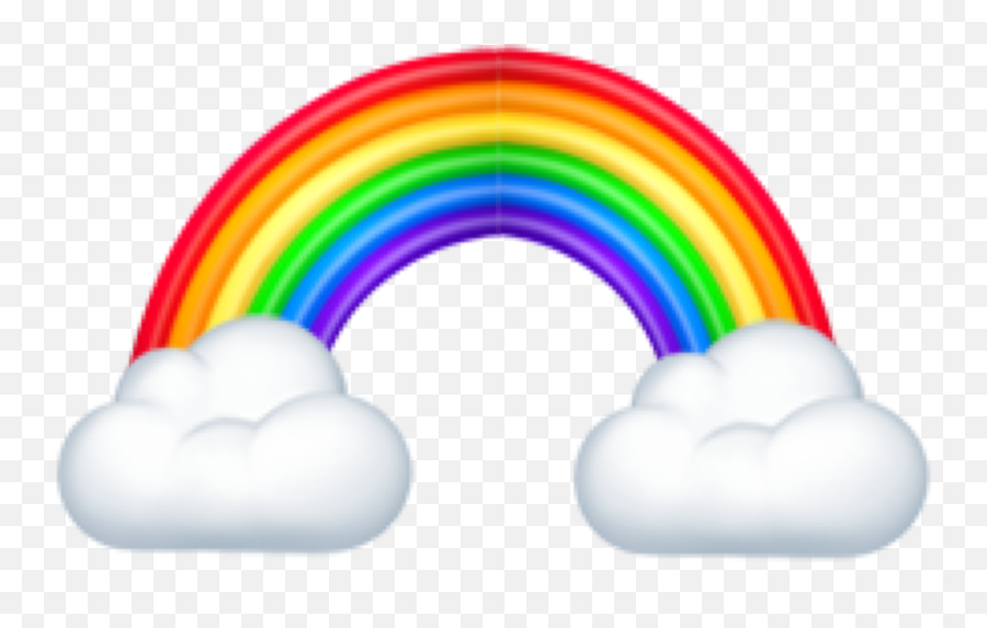 Rainbow Cloud Remixedemoji Emoji - Rainbow With Clouds Emoji,Rainbow Emoji