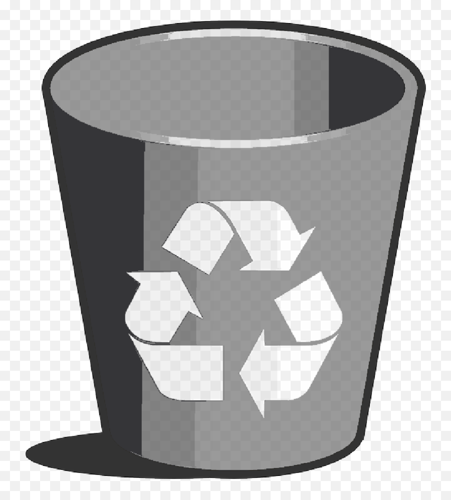 Garbage Clipart Paper Garbage Paper - Black Recycling Bin Transparent Background Emoji,Wastebasket Emoji
