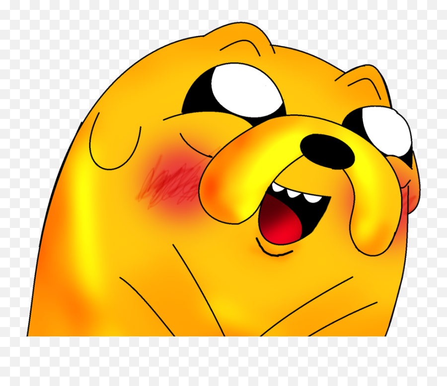 Jake Adventure Time Blushing Clipart - Png Adventure Time Jake Emoji,Bmo Emoticon