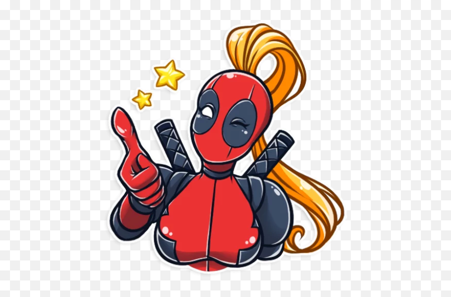 Sticker Maker - Lady Deadpool Y Deadpool Emoji,Deadpoll Emoji