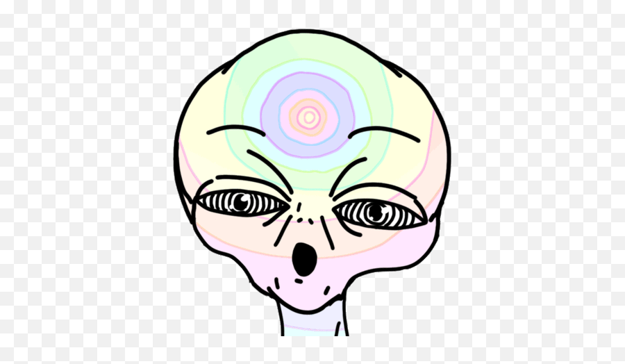 Top Look At That Lil Pony Go Stickers - Trippy Alien Gif Logo Emoji,Ornery Face Emoticon