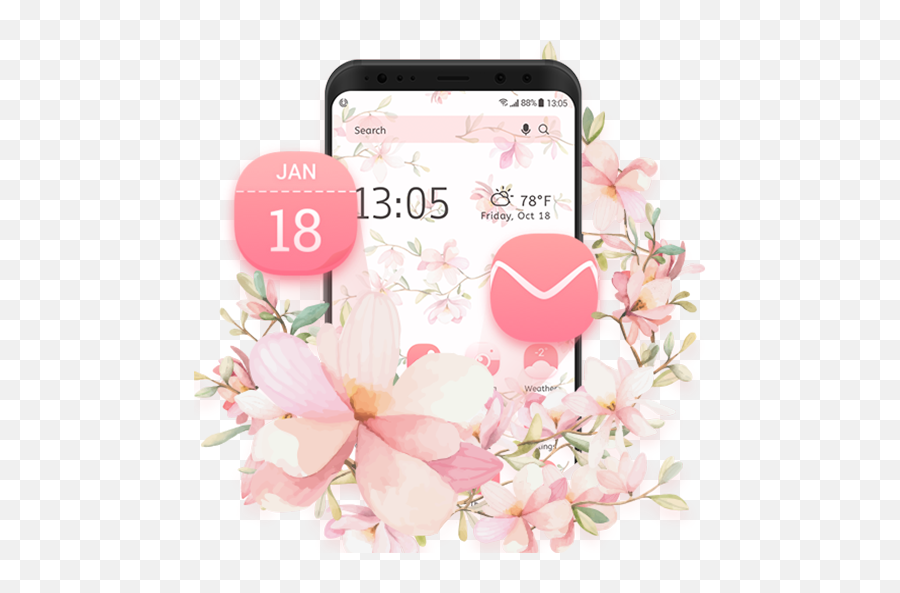 Flower Launcher Theme App - Smartphone Emoji,Hold My Flower Emoji