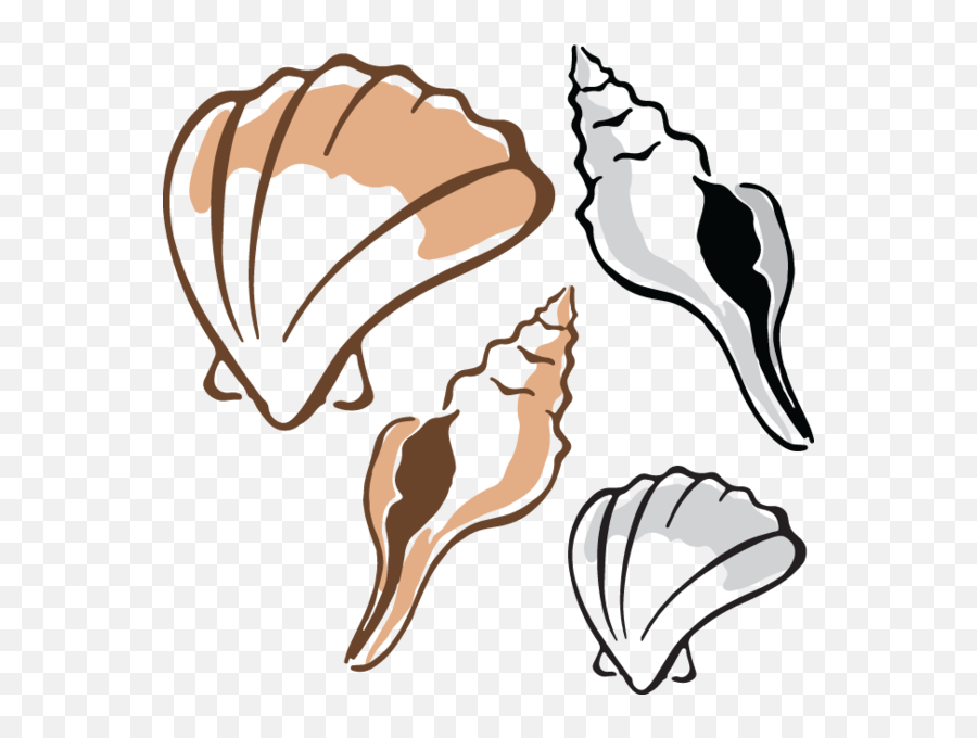 Clam Clipart Shell Fish Clam Shell Fish Transparent Free - Shell Clip Art Clam Emoji,Clam Shell Emoji