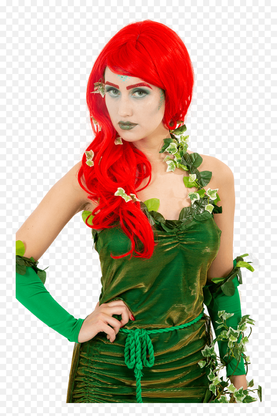 Ladies Poison Lethal Beauty Wig Ivy Long Red Hair Halloween Emoji,Easy Emoji Costumes