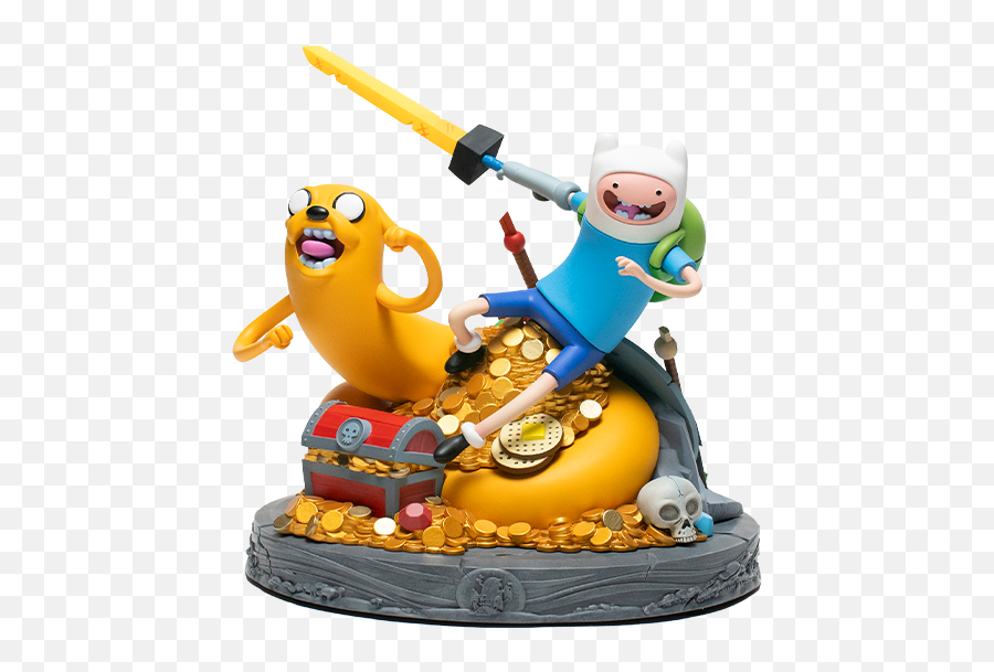 Adventure Time Jake And Finn Statue By Mondo Emoji,Finn The Human Text Emoticon