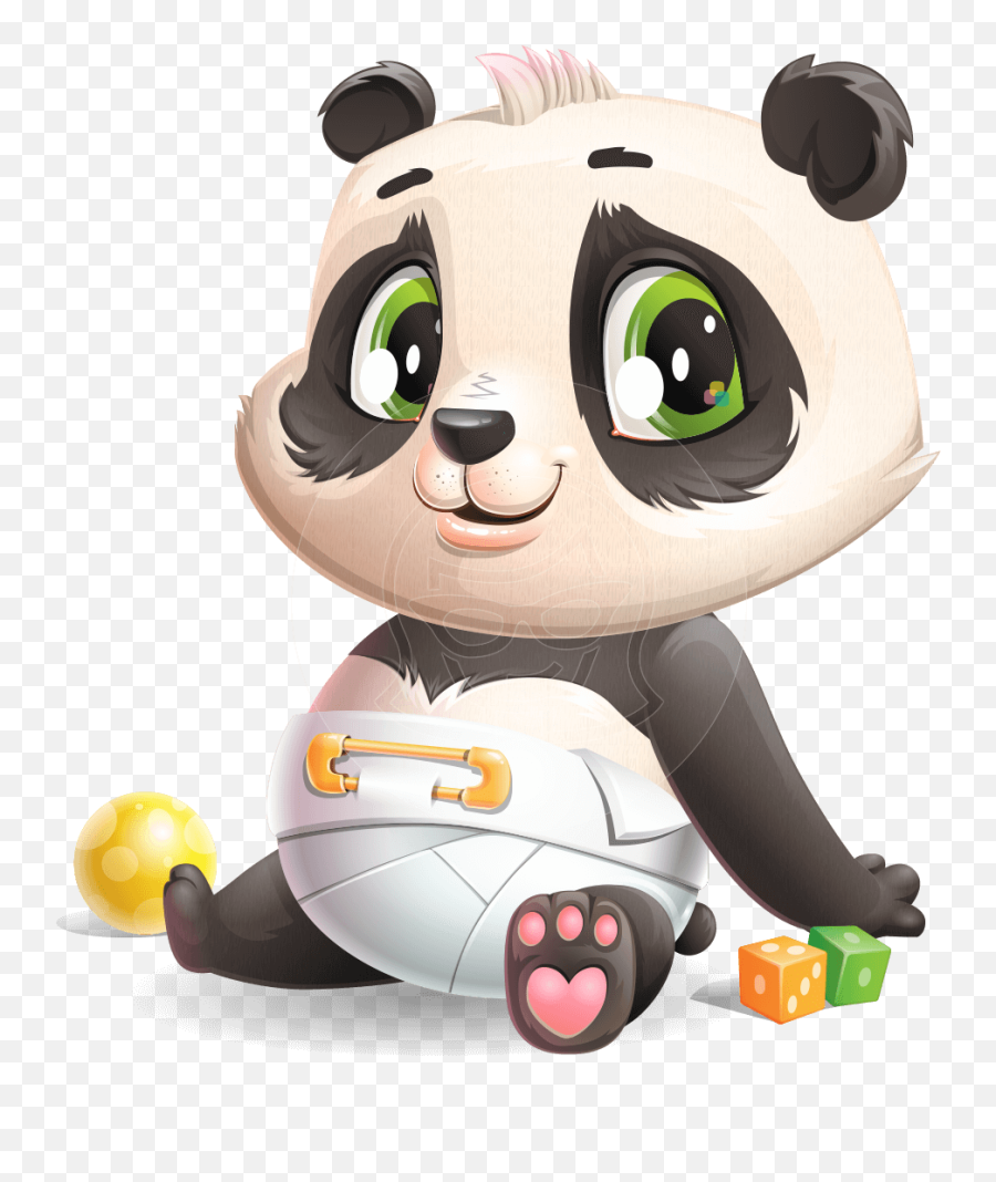 Baby Panda Vector Cartoon Character - 112 Poses Graphicmama Emoji,Baby Making Emotion Faces