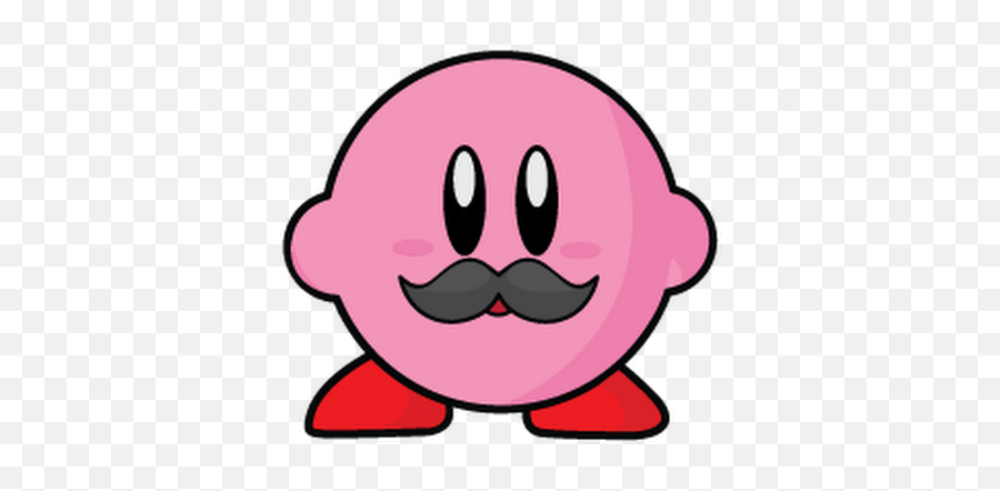 Photo - Kirby Mustache Full Size Png Download Seekpng Emoji,Happy Emoticon With Mustache