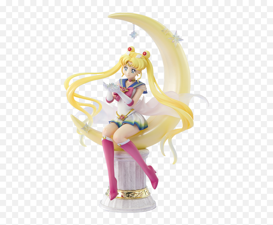Super Sailor Moon - Bright Moon U0026 Legendary Silver Crystal Figure By Bandai Emoji,Sailor Moon Characters Text Emoticon