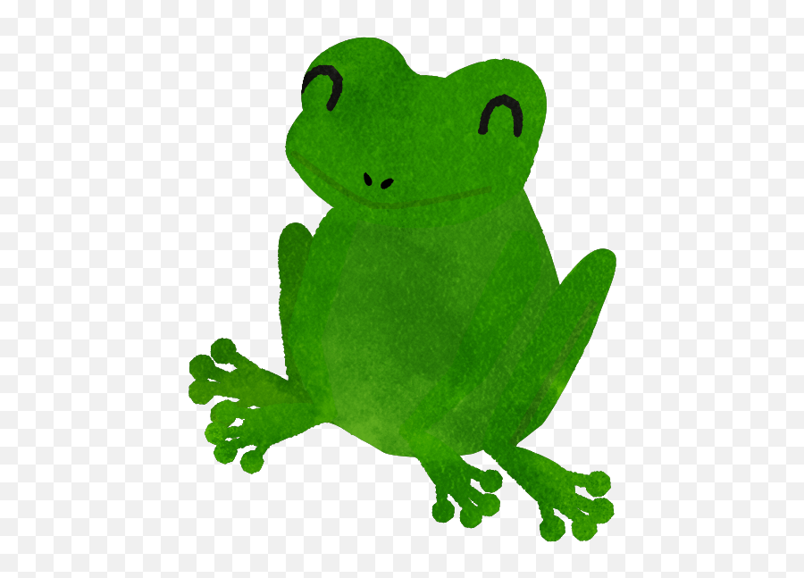 Green Smiling Frogs With Umbrella Leaf - Cute2u A Free Cute Emoji,Chick Snowboarding Emojis