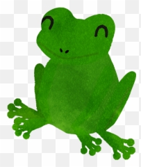 Green Smiling Frogs With Umbrella Leaf - Cute2u A Free Cute Emoji,Chick Snowboarding Emojis