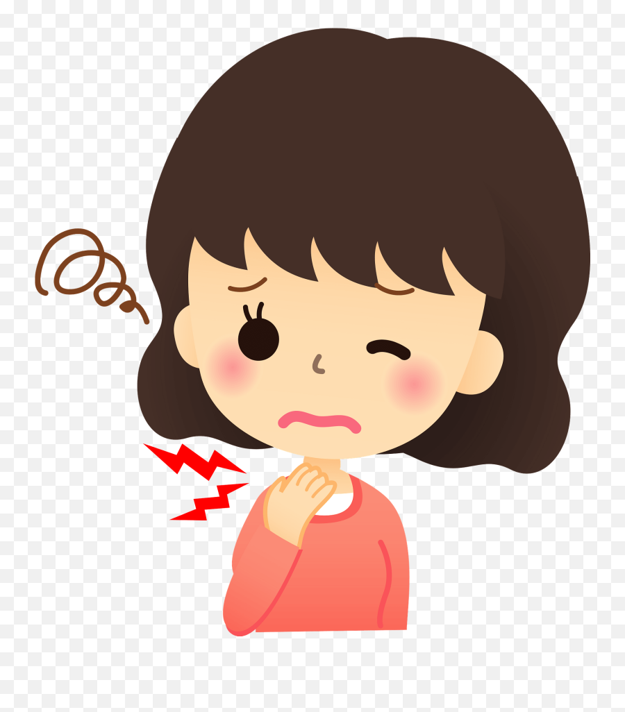 Christine Woman Is Sick With Sore Throat And Cold Clipart Emoji,Emoji Soar