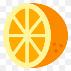 Half Orange Icon In Color Style Emoji,Camera Emoji For Linkedin